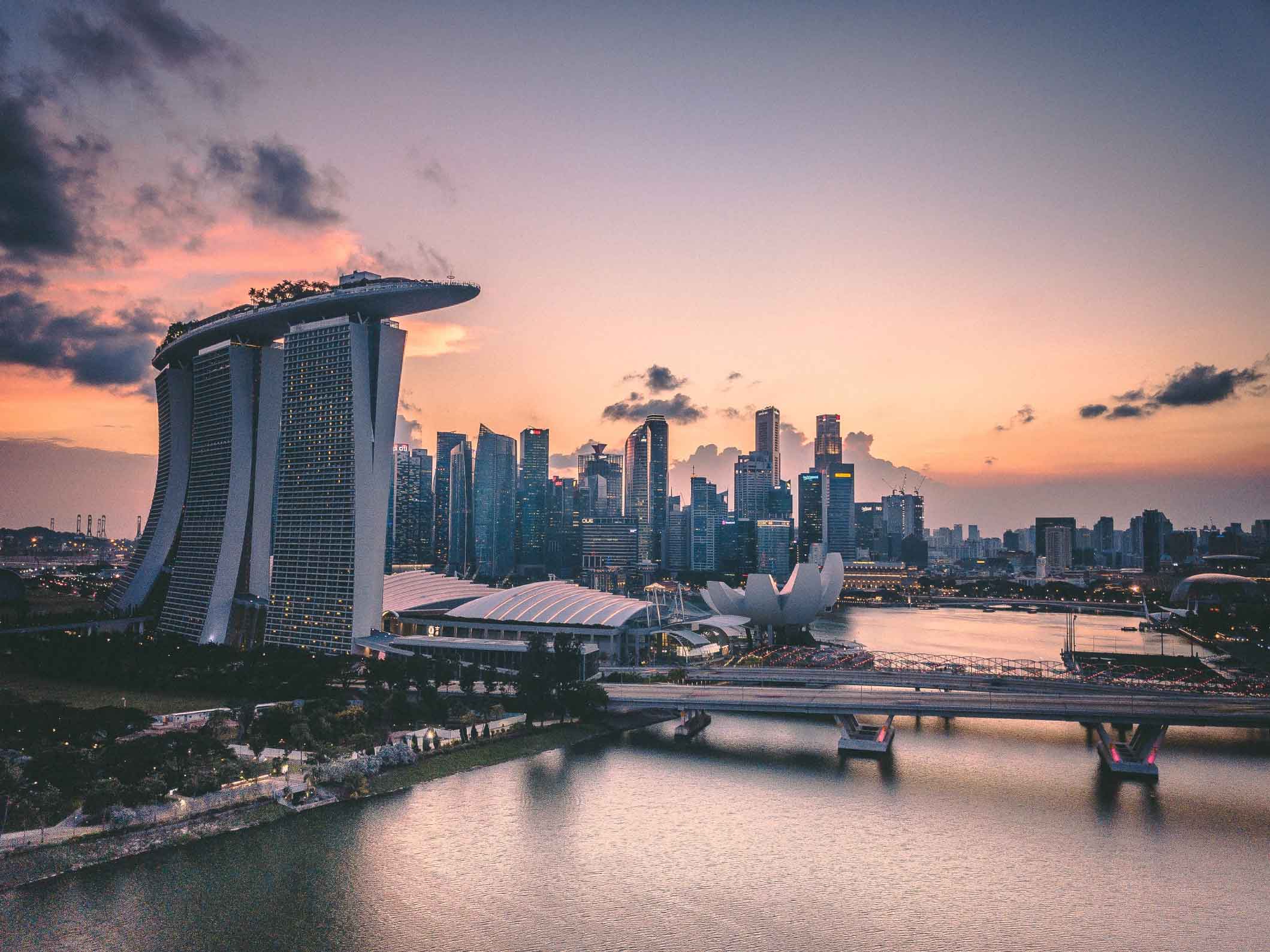 View of the city of Singapore